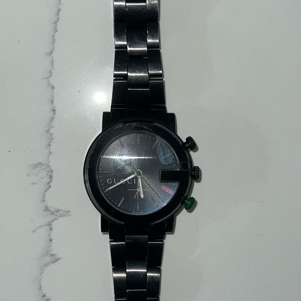 GUCCI G-Chrono Black Men’s Stainless Steel Watch - Picture 4 of 5